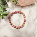 Rhodonite & Hematite Bracelet