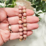 Rhodonite & Hematite Bracelet
