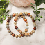 Aqua Jasper & Hematite Stacker Bracelet