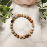 Aqua Jasper & Hematite Stacker Bracelet