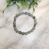Light Faceted Labradorite & Hematite
