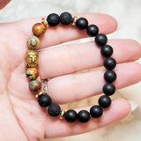 Picasso Jasper, Black Onyx & Hematite Bracelet