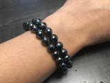 Grey Faceted Electroplated Hematite Stretch Bracelet - Hidden Gems by Raquel