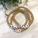 Letter Hematite Stackers - 6mm - Hidden Gems by Raquel