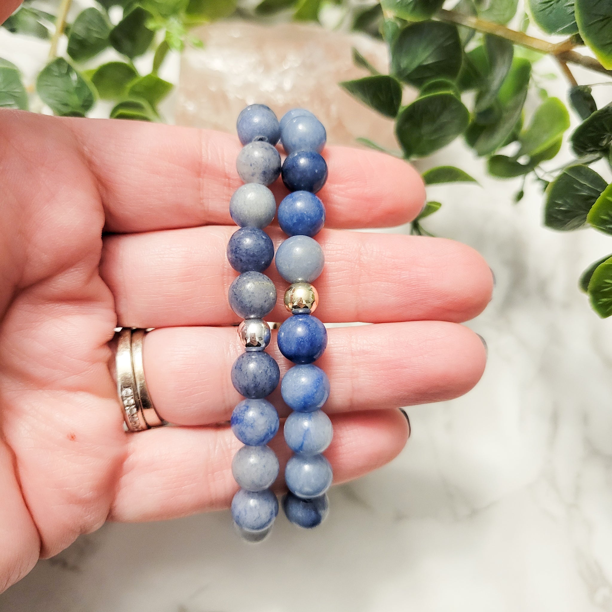 Blue Aventurine Crystal Bracelet – Made by KCA