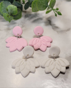 Lotus Clay Earrings