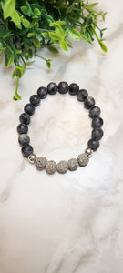 Labradorite & Hematite Diffuser Bracelet