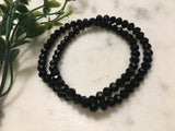 Black Crystal Stacker Bracelets - Hidden Gems by Raquel
