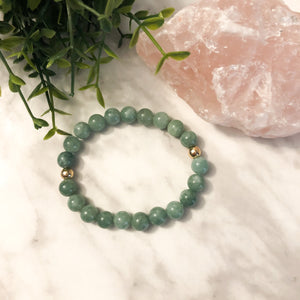 Green Jade & Hematite Bracelet